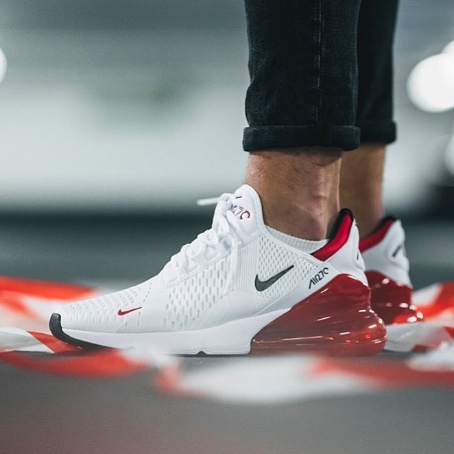 nike air max 270 white and red