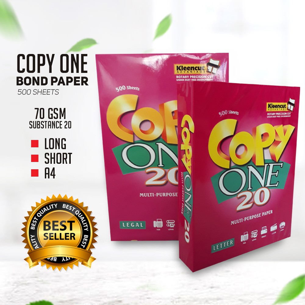 Copy One Bond Paper 70gsm Shopee Philippines 7498