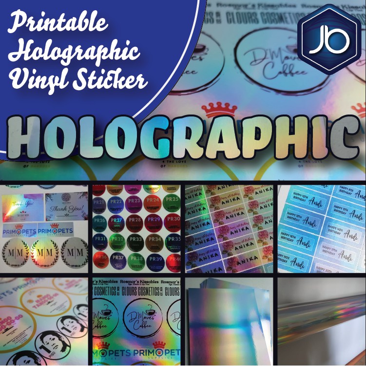 Printable Holographic Premium Waterproof Eco Solvent Sticker Shopee