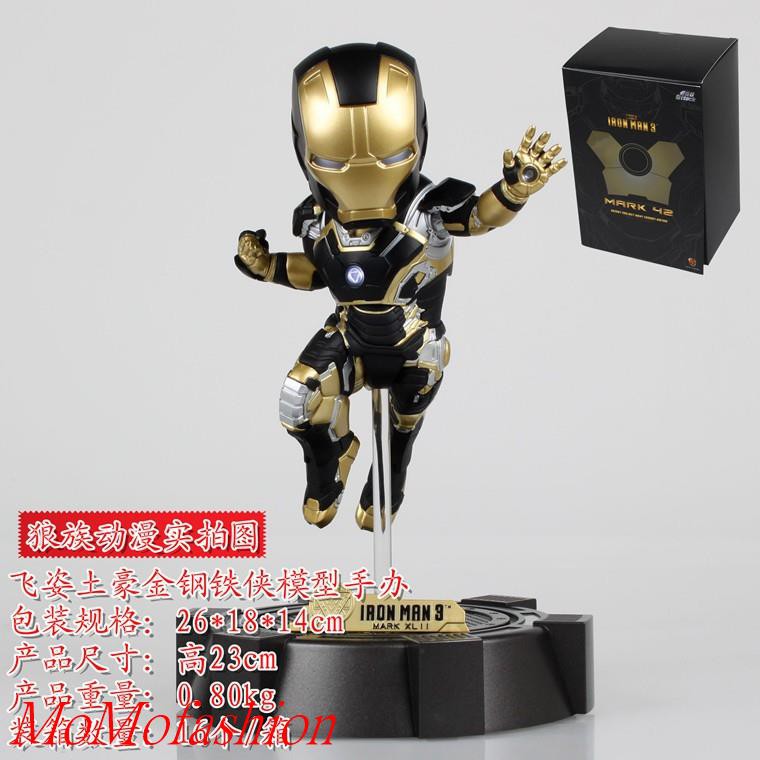 black and gold iron man action figure