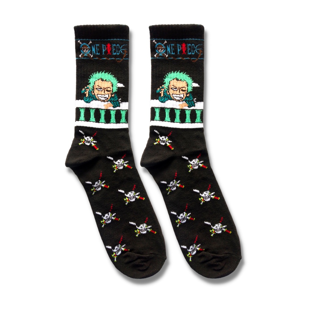 One Piece Zoro Pattern Anti-Sultry 3/4 Socks All Size for Unisex ...