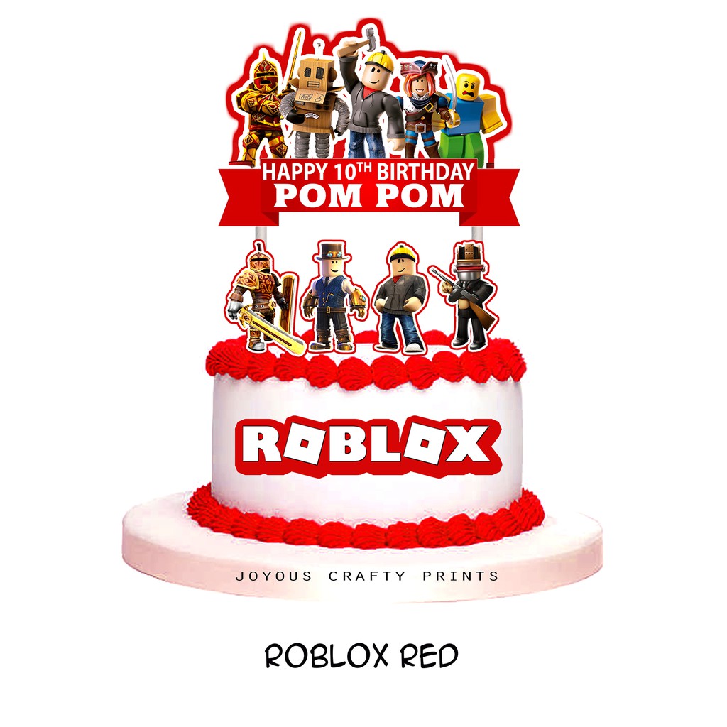 Roblox Cake Topper Personalized Shopee Philippines