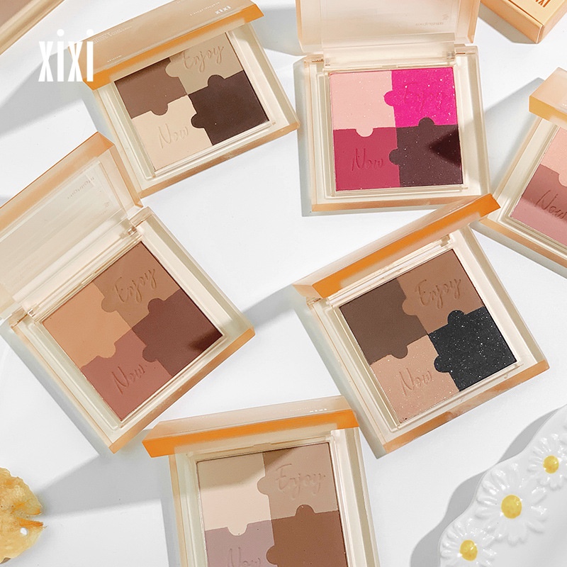 Xixi Jigsaw Puzzle Fourcolor Eyeshadow Palette Pearlescent Matte Fine