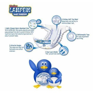 Twins Lampein Baby Diaper Newborn (Small) 66pcs+6pads #2