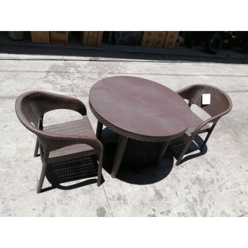 40inches Round Rattan Table And Chair Set Freeship Metromanila Ee Philippines - Scioto Valley Patio Chairs
