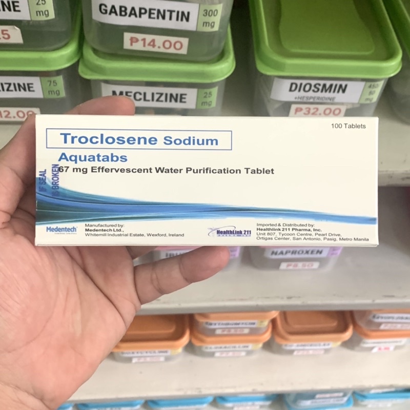 (Bulk Order Chlorine Tablets) Aquatab Troclosene Sodium 67mg Water