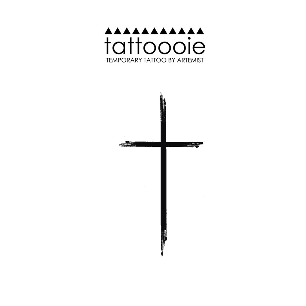 TATTOOOIE TEMPORARY TATTOO INK SERIES CROSS BRUSH STROKES Shopee