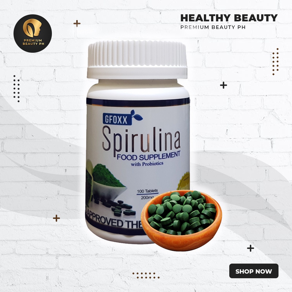 Authentic Gfoxx Spirulina with Probiotics 100 tablets (FDA Approved