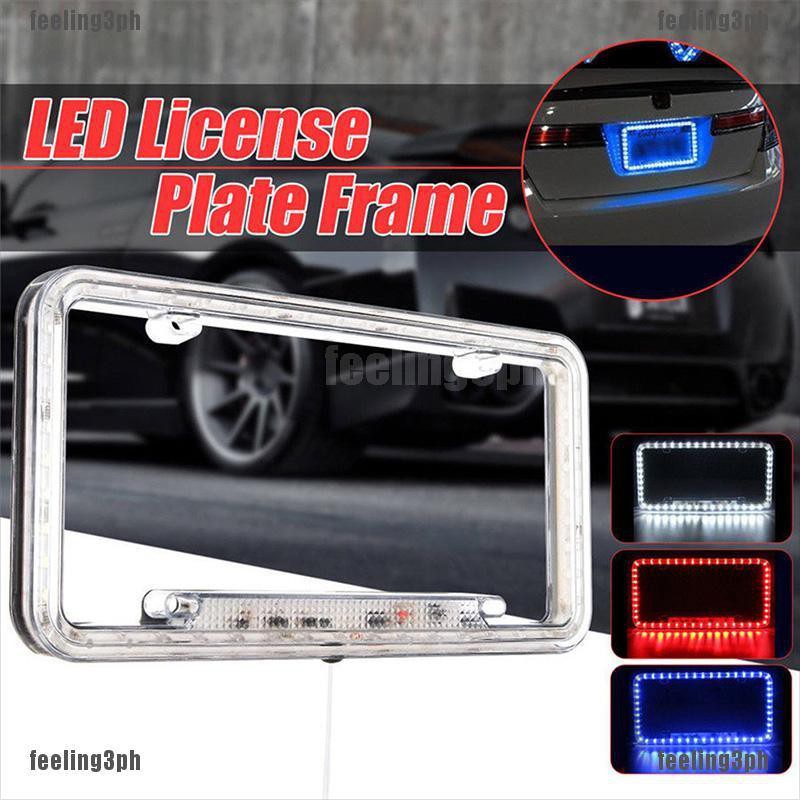 lighted license plate frame