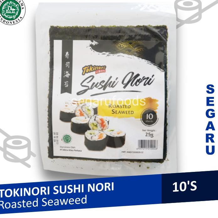 Mall Tokinori Yaki Sushi Nori Halal Seaweed 10 Sheets BeeCost