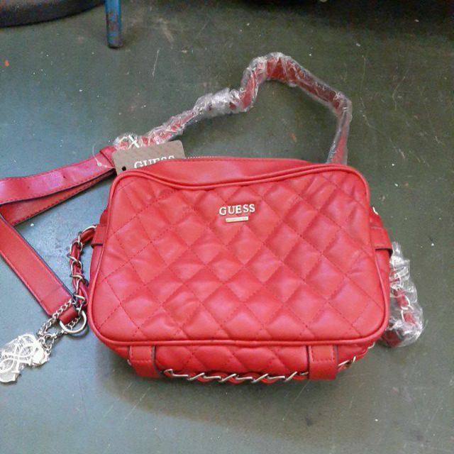 guess sling bag red