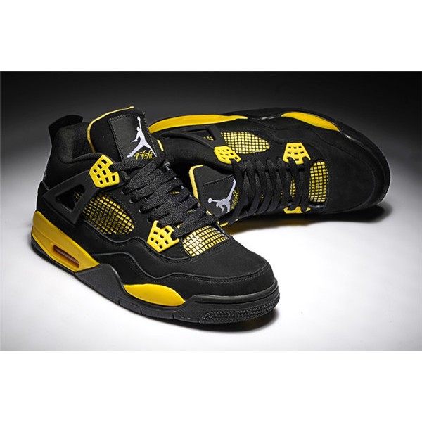 air jordan 4 black yellow