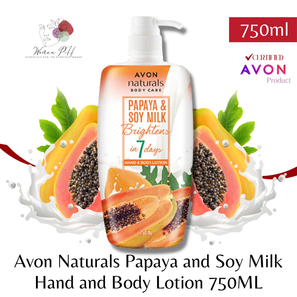 Avon Naturals Body Care Papaya and Soy Milk Hand and Body Lotion 750ML