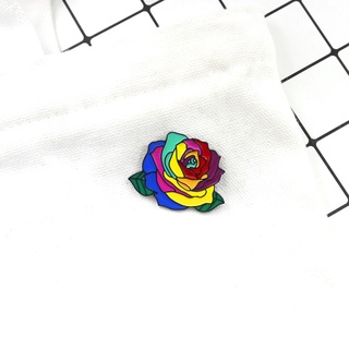Ready Stock Fast Shipping Free Anti-Exposure Brooch New Creative Cartoon Colorful Rose Clothes Fashion Badge Girl Bag Access #8