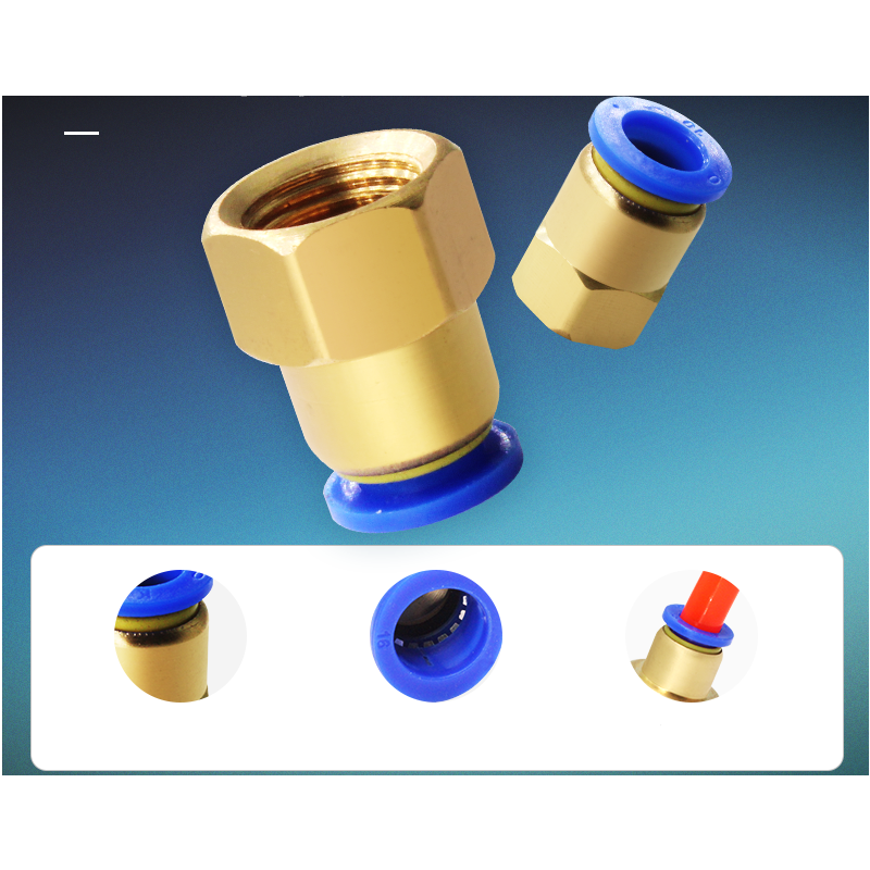 Pneumatic Quick Connector Air fitting  1/8” 3/8” 1/2” 1/4 BSPT Female Thread For  Pipe 4mm 6mm 8mm 10mm 12mm