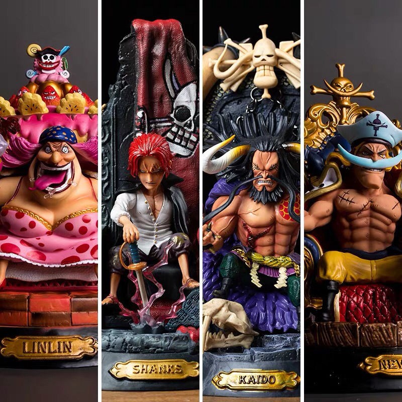 One Piece Figure Four Emperors Kaido Big Mom Whitebeard Shanks Figures ...