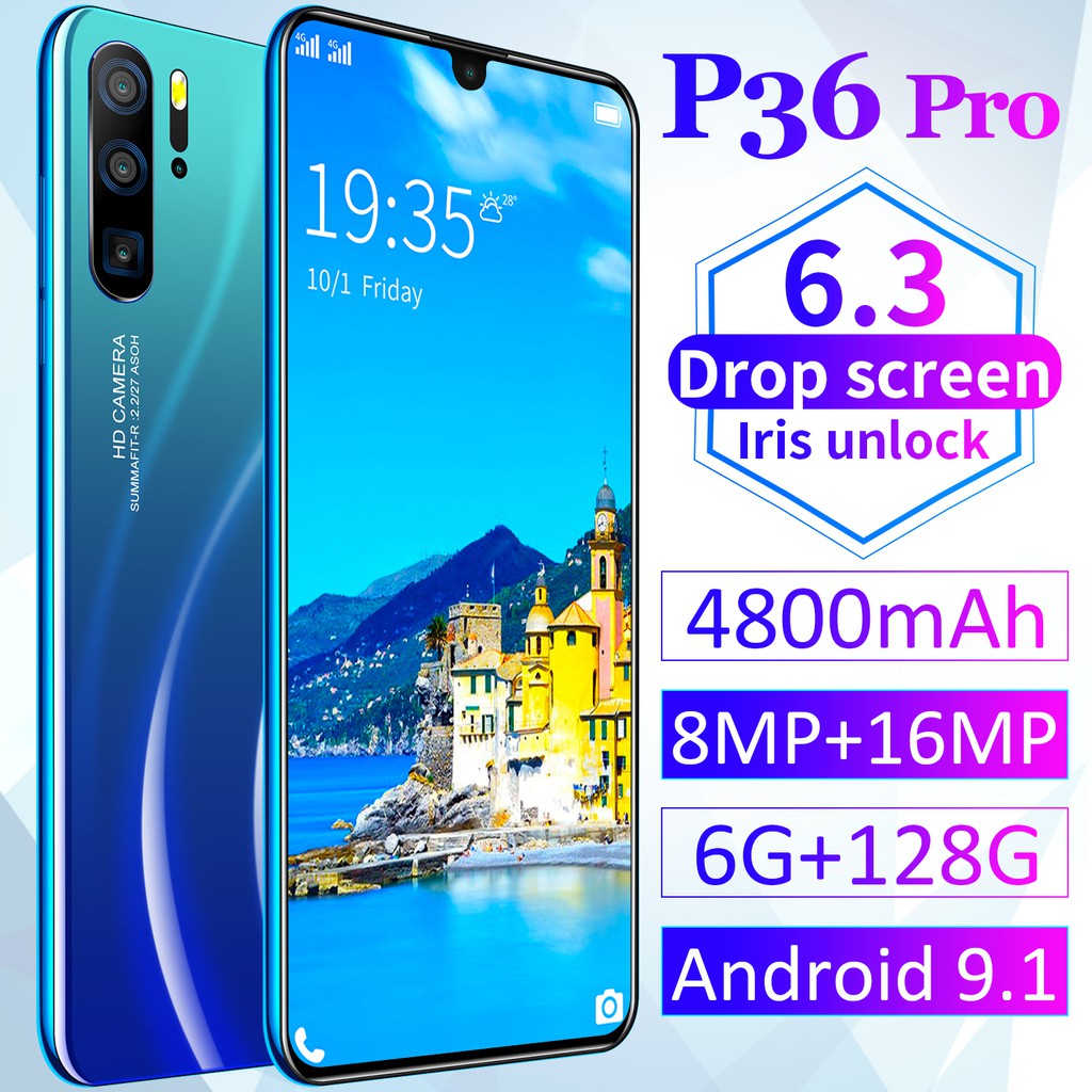 Cellphone Novo Mobile Fone Smartphone New P36 Real 6 3 Inch Android 9 1 System P36 Pro 8 6 3 Inch Large Screen Smartphone Core 4g 8 128g Phone Shopee Philippines