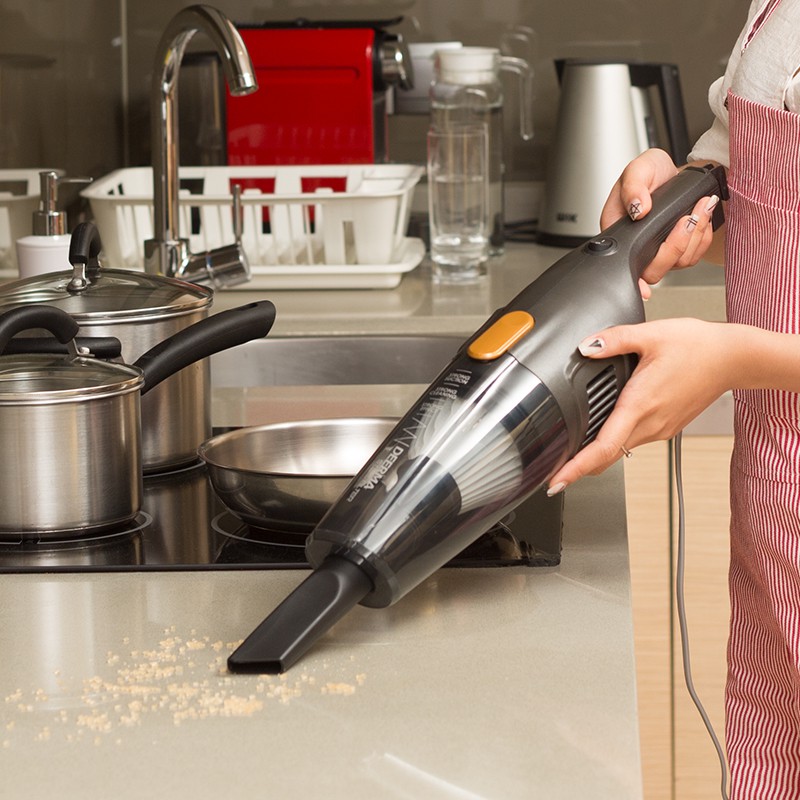 Deerma DX115C/DX118C Household Vacuum Cleaner Mini Handheld Pushrod Cleaner Strong Suction Low Noise - Image 3