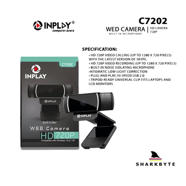 INPLAY C7202 720P HD cam  Camera With Microphone For PC Laptop