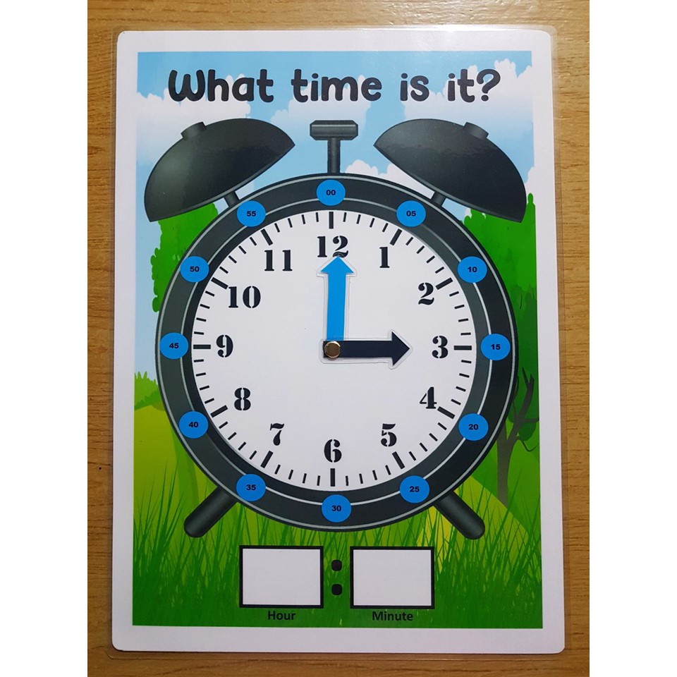 Laminated Clock Chart A4 size Shopee Philippines