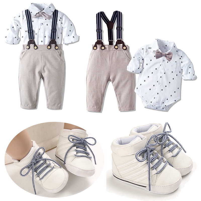 Baptismal Baby Boy christening Clothes for Gentlemen Baptism Outfit 0