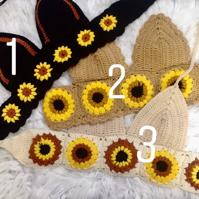 crochet sunflower top