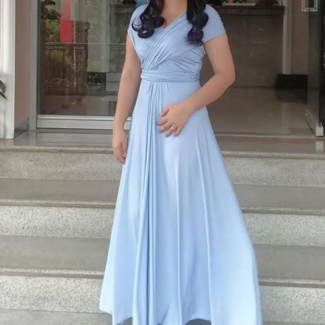 powder blue infinity dress