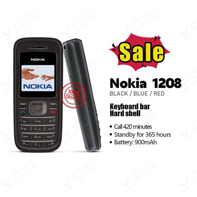 Nokia 1208 Basic Phone Gsm Nokia Keypad Mobile Phones Cellphone Shopee Philippines