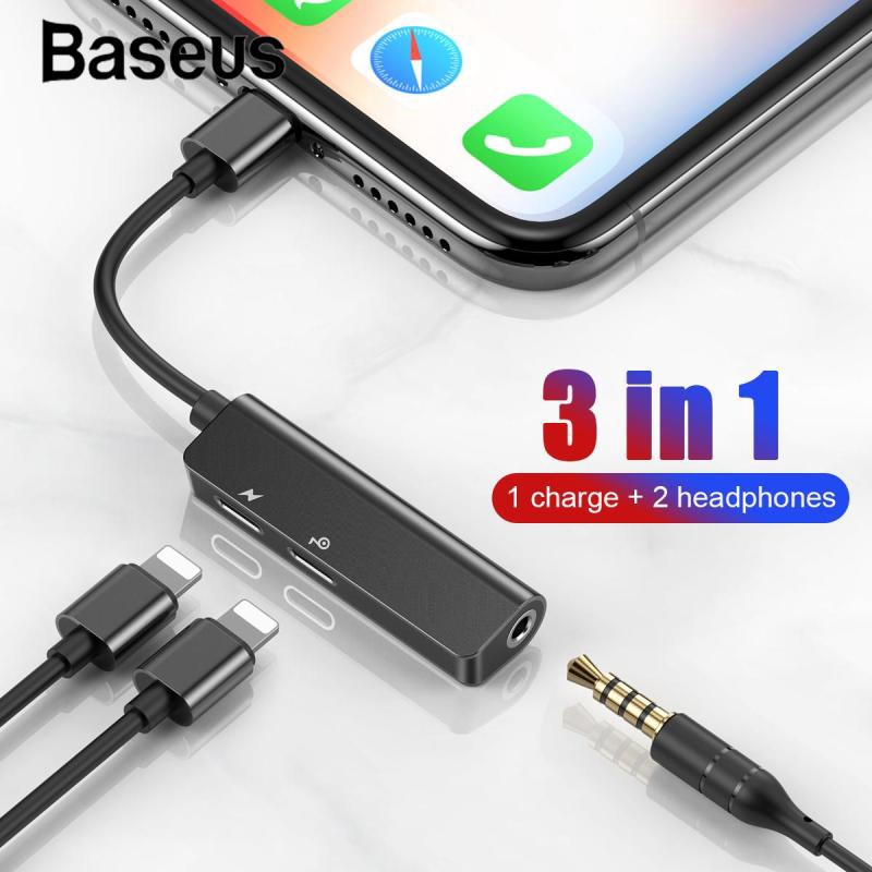 Baseus Audio Aux Adapter For iPhone 11 Pro Max Xs Max Xr X 8 7 Plus OTG
