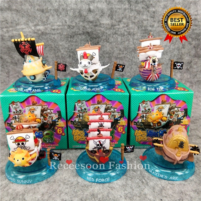 6pcs One Piece Pirate Boat Ship Figure Anime Model Toy Shopee Philippines