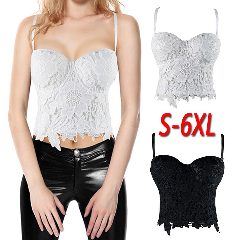 black lace bralette crop top