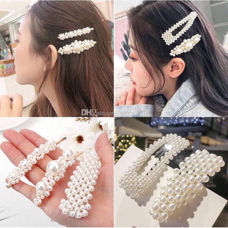 Fashion Women Pearl Hair Clip Elegant Korean Design Pearl Metal Hair Clips  Cute Lady Party Hairpin | Shopee Philippines