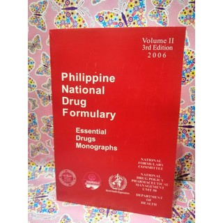 PHILIPPINE NATIONAL DRUG FORMULARY VOL. II BOOK | Shopee Philippines