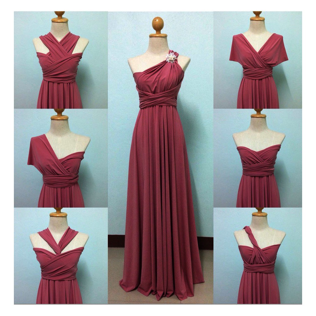 infinity gown old rose