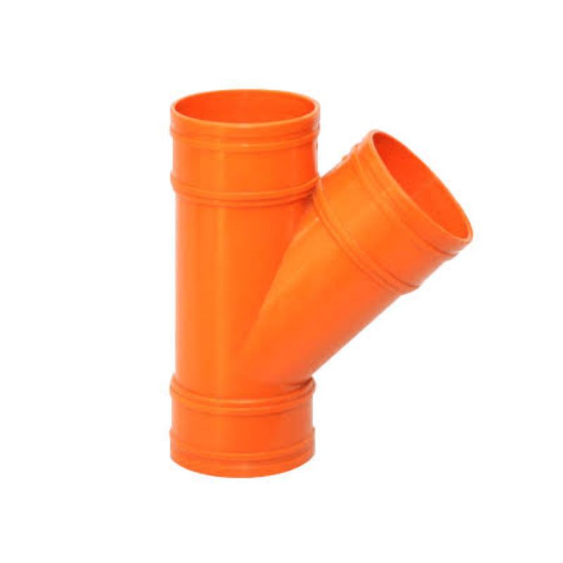 Thick Type PVC Orange Wye 2" 3" 4" Y Connector 2x2 3x2 3x3 4x2 4x3 4x4