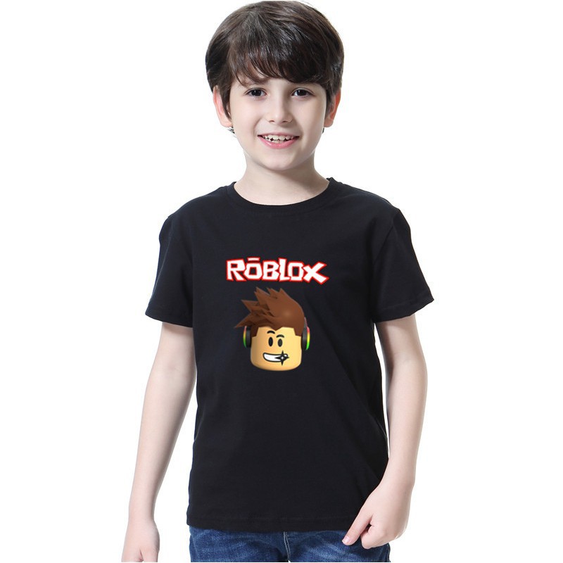 2018 Summer Boys Roblox T Shirt Short Sleeve Cartoon Tee Shopee Philippines - 2018 summer boys short sleeve t shirt girls roblox 100 cotton