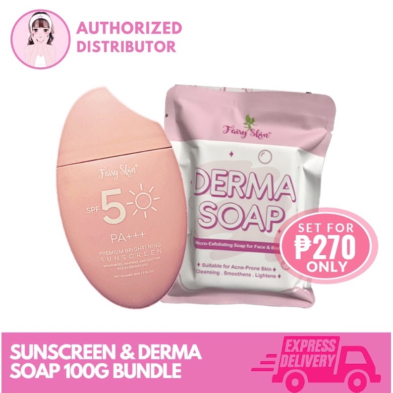 Fairyskin Sunscreen And Derma Soap Bundle Shopee Philippines