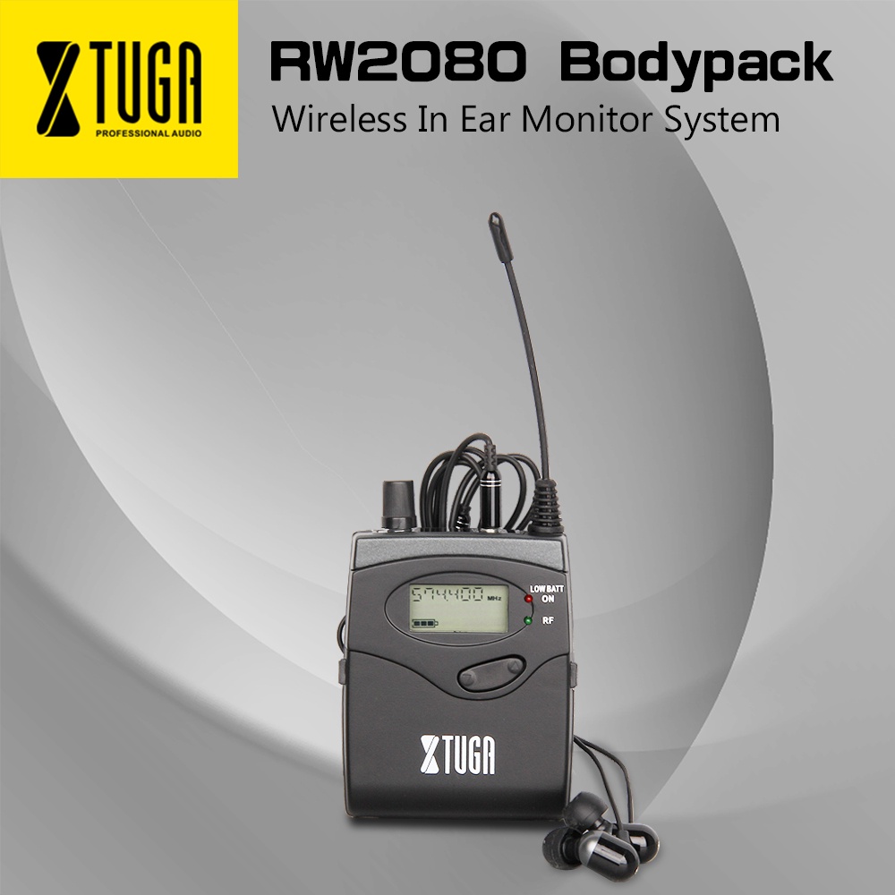 XTUGA RW2080 Wireless In Ear Monitor System Extra Individual Bodypack