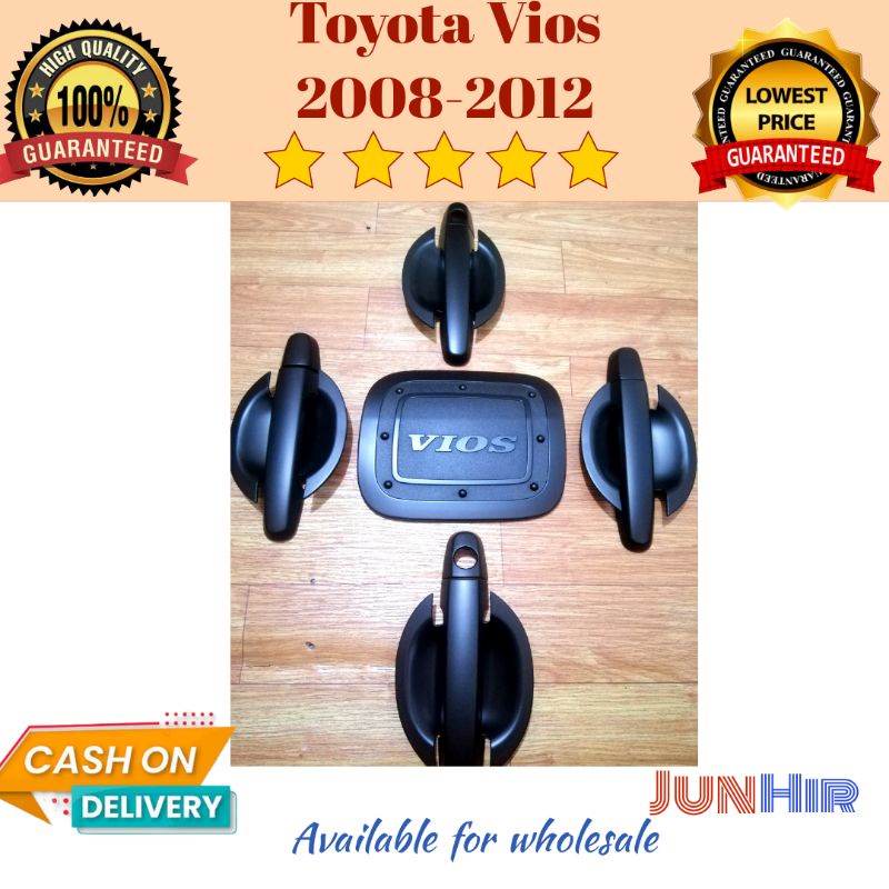 TOYOTA Vios 2008 to 2012 BATMAN gen 2 Door Handle with Bowl Gas tank Cover Matte Black Shopee