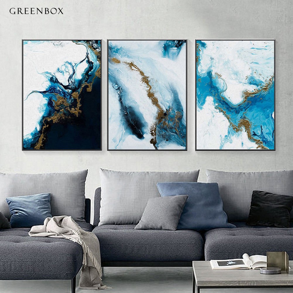 Nordic Abstract Canvas Painting Background Wall Art Living Room Bedroom Decor Shopee Philippines