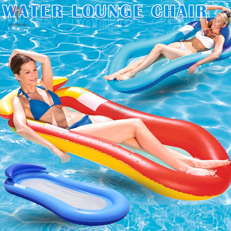 Inflatable Water Hammock Floating Bed Lounge Chair Drifter Swimming Pool Beach Accessories Shopee Philippines