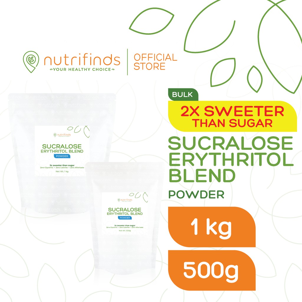 Nutrifinds® Sucralose Erythritol Blend Powder 2X Sweet BULK Shopee Philippines