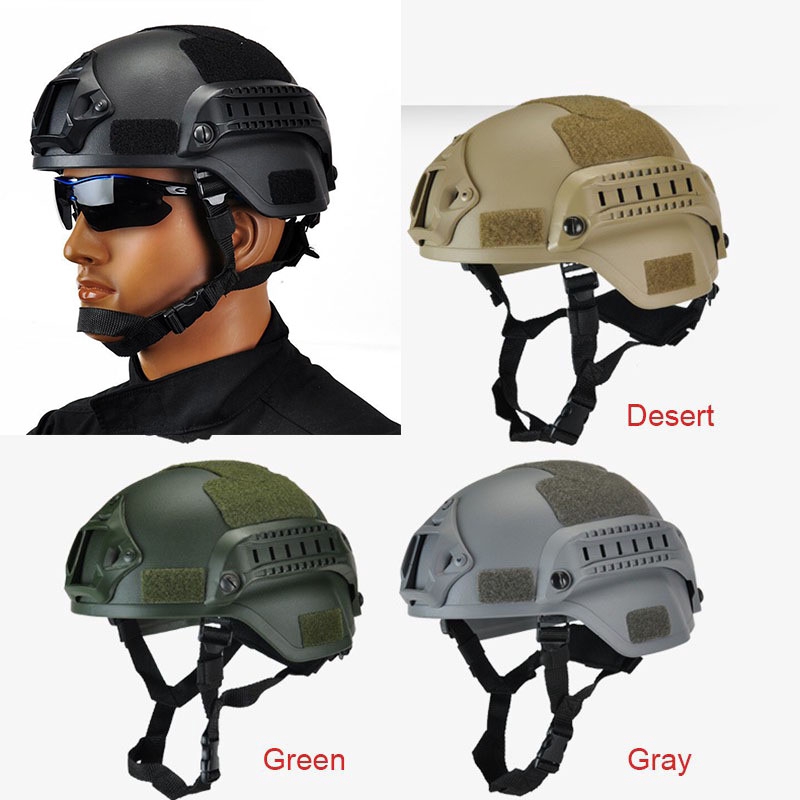 Adjustable Fast Jump Protective Gear for Tactical Paintball Game Skateboard Outdoor Sports GHILEO Airsoft Helmet 