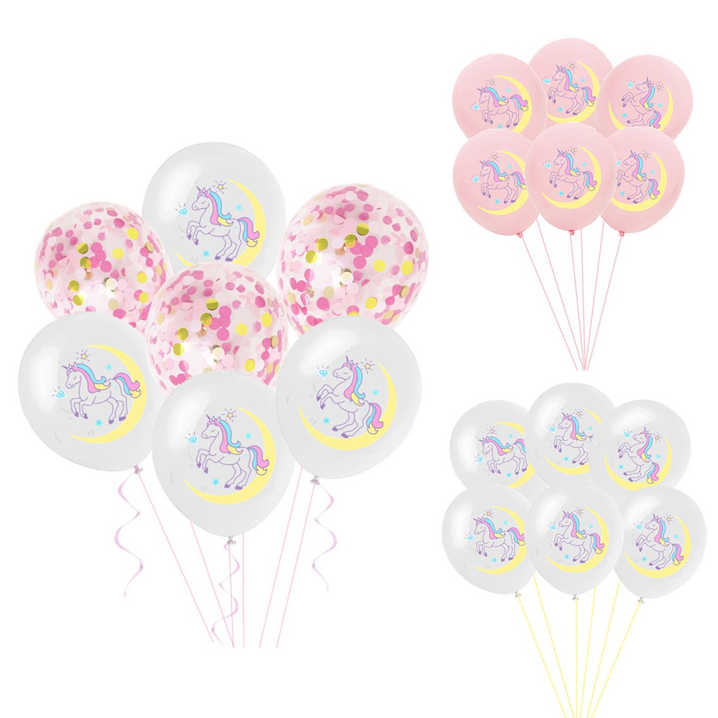10 Pcs/set Unicorn Latex balloon Confetti Balloons Birthday Party Decoration
