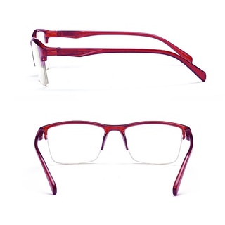 Ultralight Square Half Frame Reading Glasses Presbyopic Glasses Men Women +0.75 1 1.25 1.5 1.75 2 2.25 2.5 2.75 3 #4