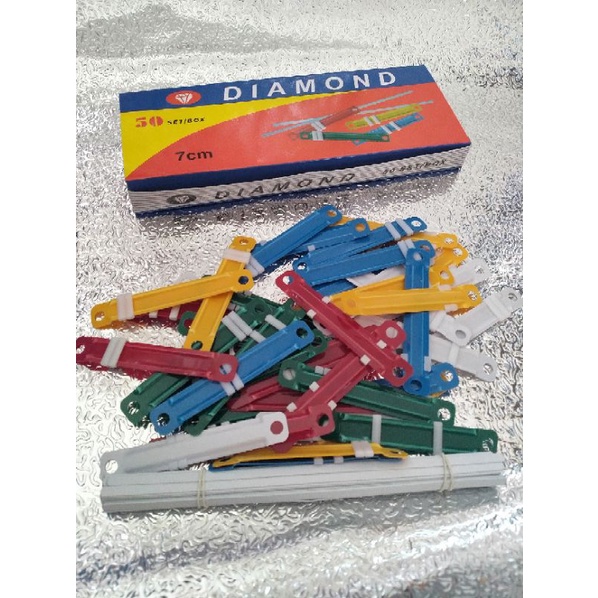 50 Set/Box Diamond Paper Fastener (7cm) Shopee Philippines
