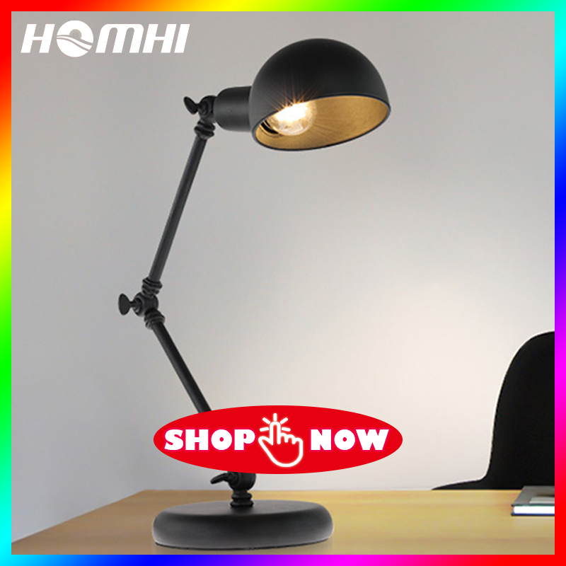 Retail And Wholesale Lamps For Living Room Table Top Rustic Farmhouse Table Lamp Flexo Led Art Deco Vintage Office Black Metal Industrial Shopee Philippines