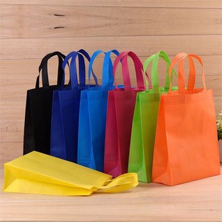 COD Expandable Resuable Plain Tote Eco Bag Colors Red Black White Dark Green