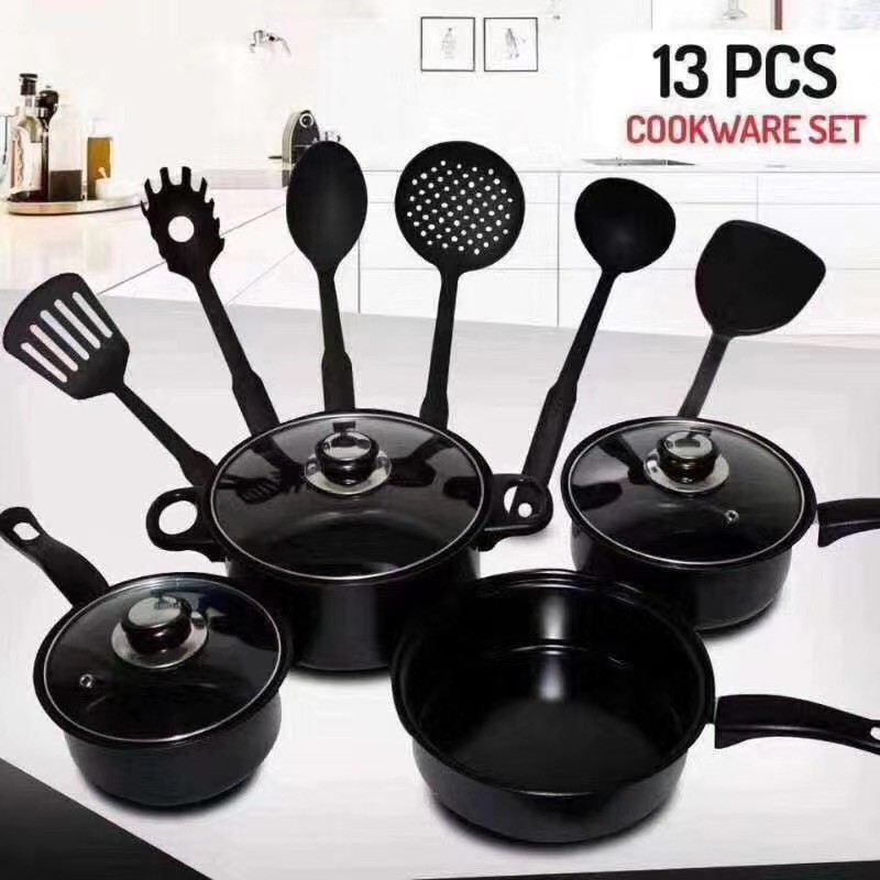 13PCS COOKWARE POTS & PANS SET Shopee Philippines