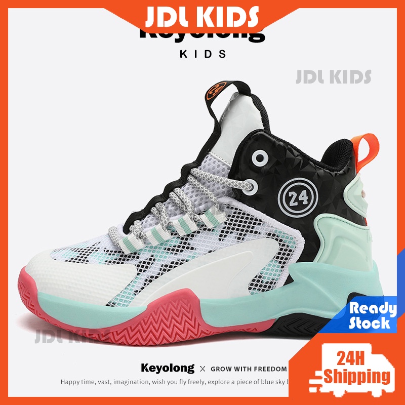 [JDL]basketball shoes for kids/running shoes for boy girl/school shoes/high cut shoes/mesh breathabl